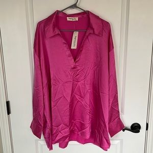 NWT Impressions Pink Blouse.